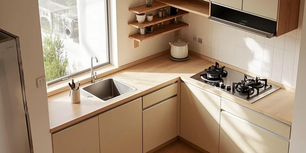 The width of the kitchen countertop should be at least 60 cm