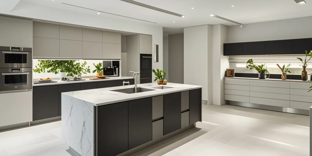 Fashion and practicality open kitchen with island