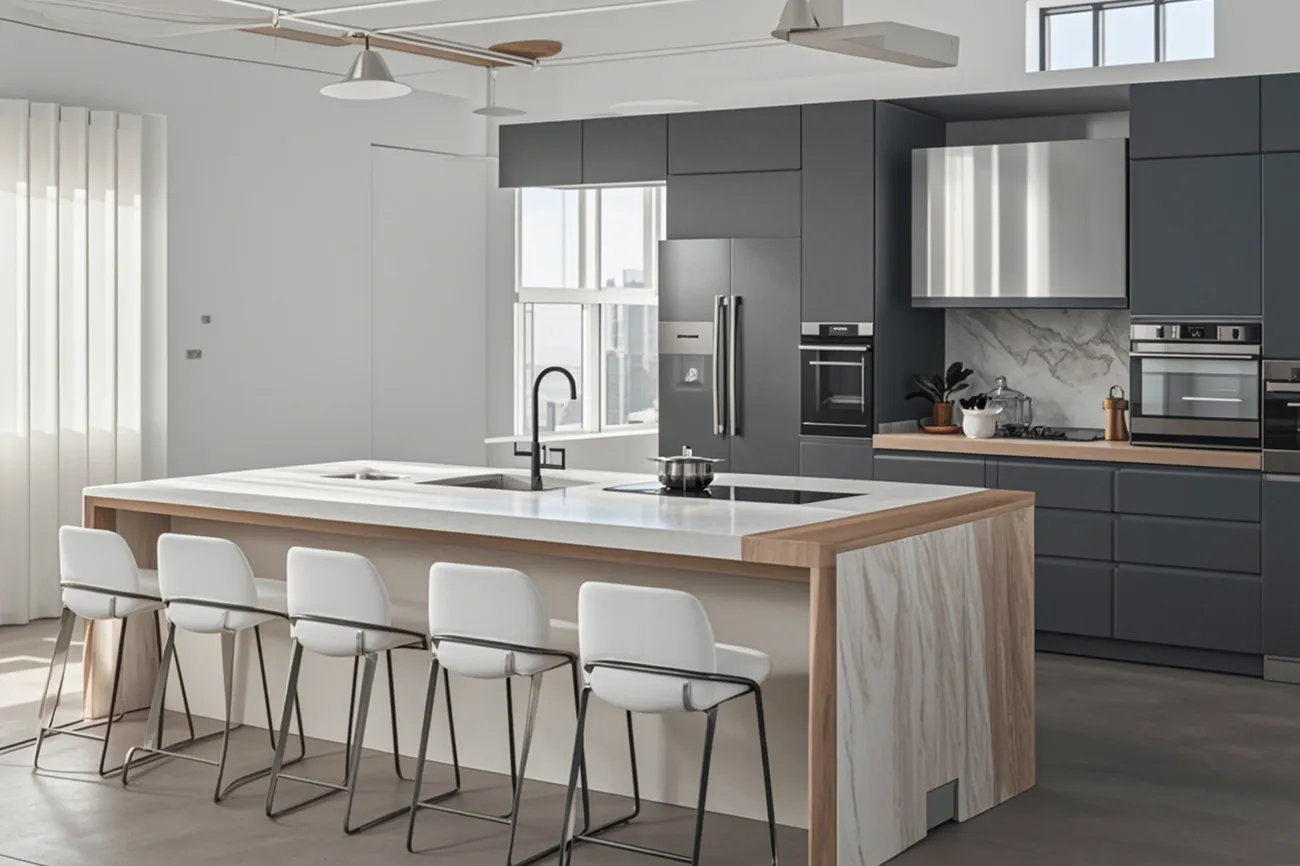 Open kitchen cabinet customization