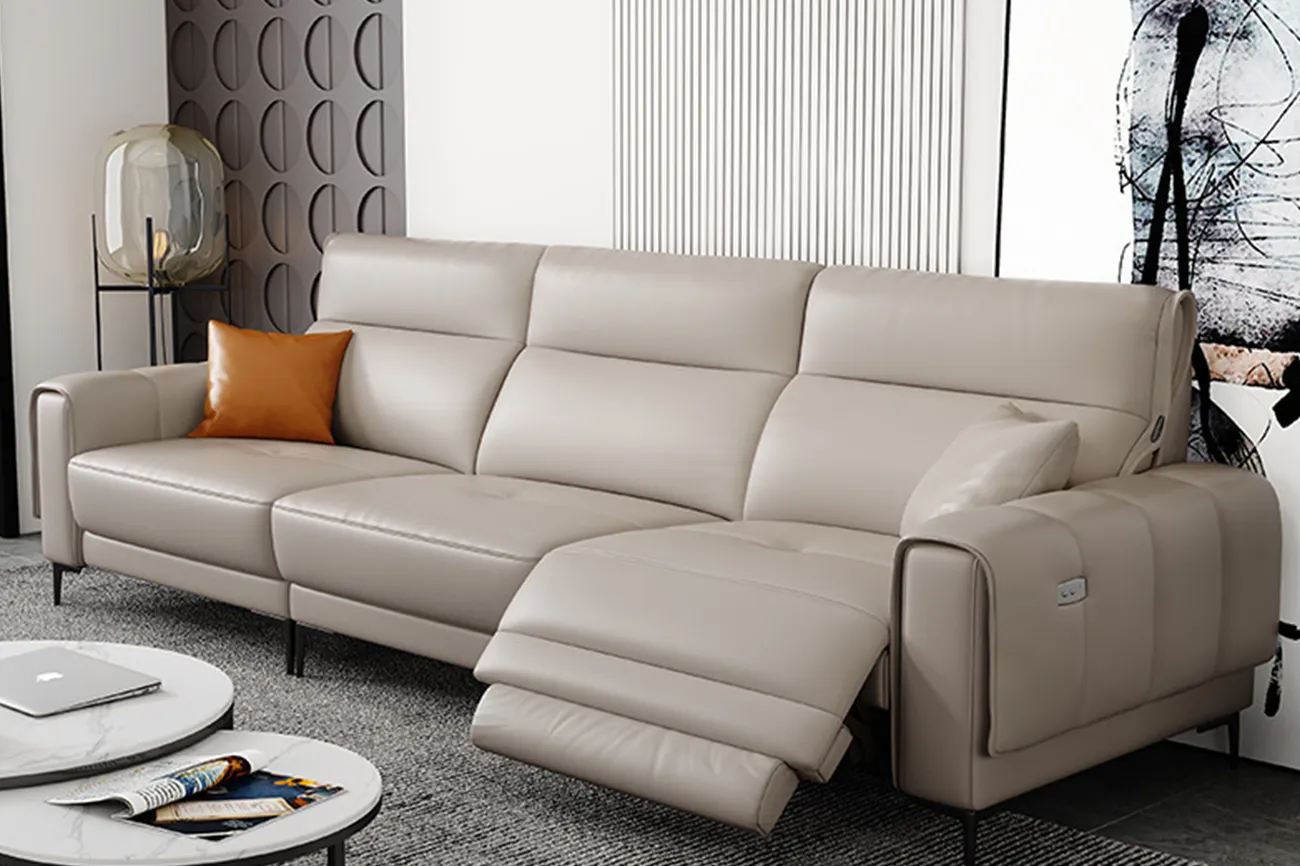 Electric Sofa - MASEN-DD-2512 Leather Electric Sofa Modern Light Luxury Sofa